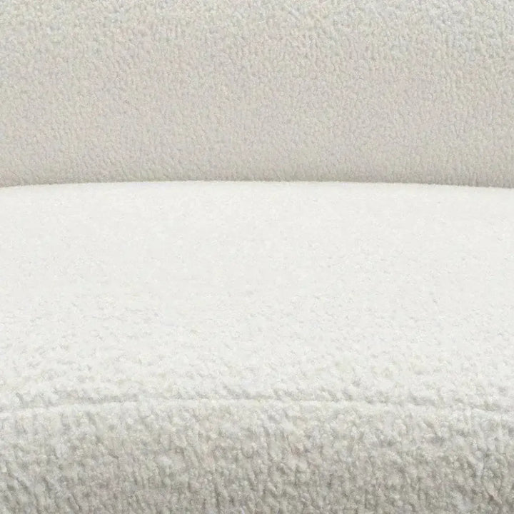 Curved Sofa in White Faux Fabric - LOOMLAN - Diamond Sofa - Sofas & Loveseats