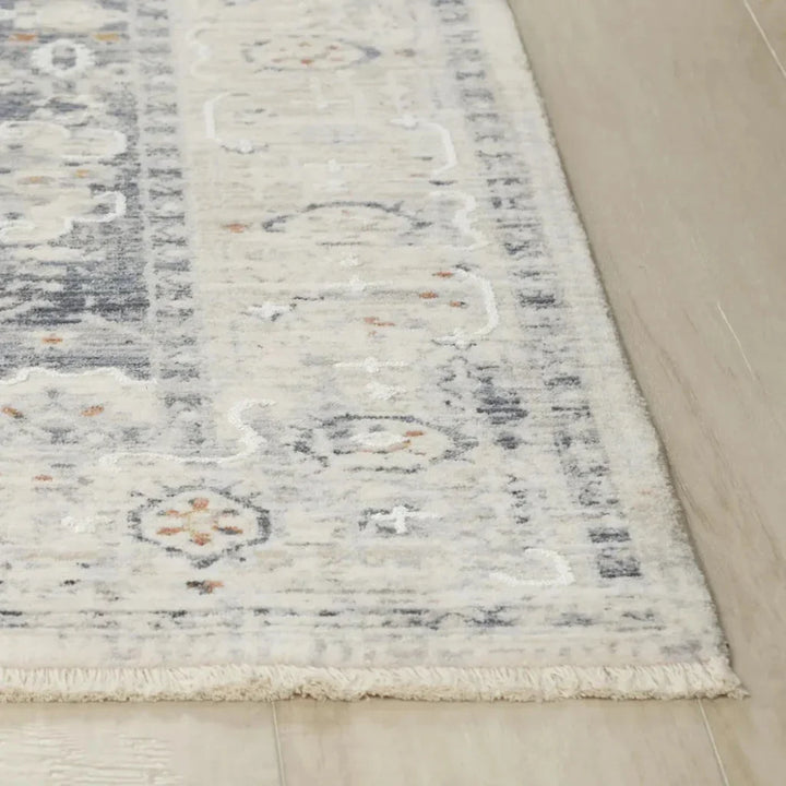 Cury Floral Ivory Area Rugs For Living Room - LOOMLAN - LOOMLAN - Area Rugs