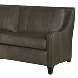 Custom Made Leather Sofa Two Cushion Design Bench Built in USA Sofas & Loveseats LOOMLAN By Uptown Sebastian