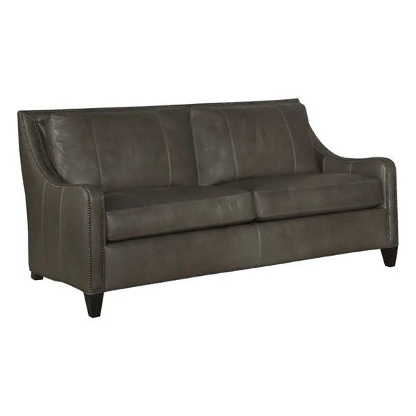 Custom Made Leather Sofa Two Cushion Design Bench Built in USA Sofas & Loveseats LOOMLAN By Uptown Sebastian