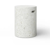 Cylinder Concrete Made Outdoor Stool-Garden Stools-Urbia-Ivory Terrazzo-LOOMLAN