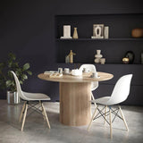 Cylinder ModernWooden Round Dining Table-Dining Tables-LH Imports-LOOMLAN