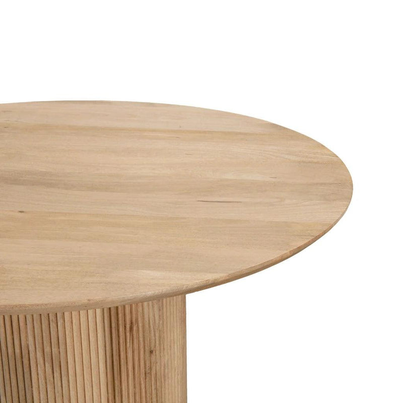 Cylinder ModernWooden Round Dining Table-Dining Tables-LH Imports-LOOMLAN