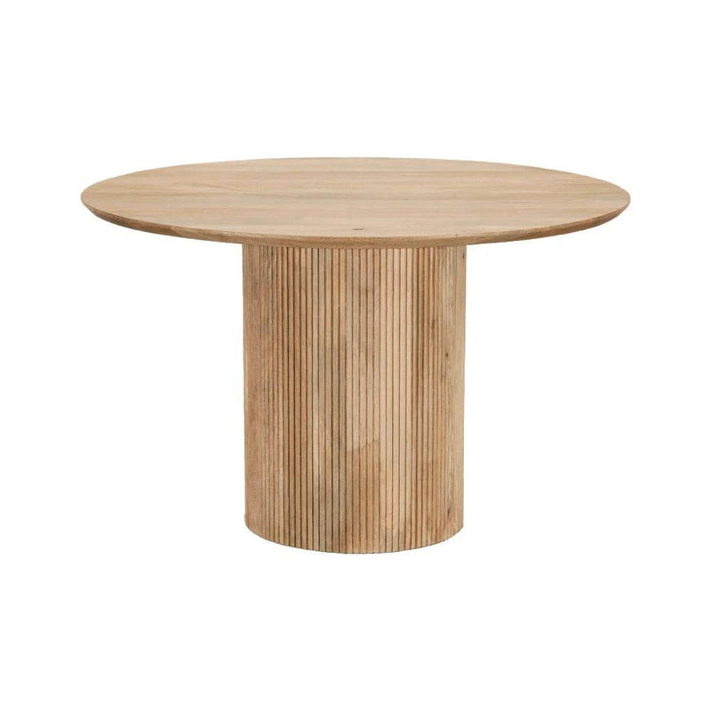 Cylinder ModernWooden Round Dining Table-Dining Tables-LH Imports-LOOMLAN