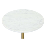 Cynthia Side Table White & Gold Side Tables LOOMLAN By Zuo Modern