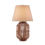 Cyrus Bohemian Bamboo Design Table Lamp-Table Lamps-Currey & Co-LOOMLAN