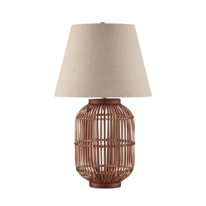 Cyrus Bohemian Bamboo Design Table Lamp - LOOMLAN - Currey & Co - Table Lamps