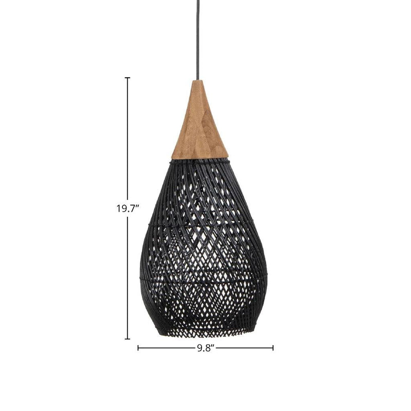 D-Bodhi Horn Rattan Framed Stylish Pendant