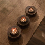 D-Bodhi Ring Wooden Candle Holder-Candle Holders-LH Imports-LOOMLAN