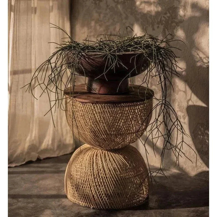 D - Bodhi Wave Side Table - Natural - LOOMLAN - LH Imports - Side Tables