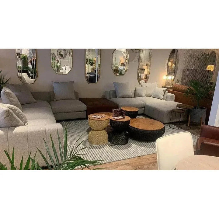 D - Bodhi Wave Side Table - Natural - LOOMLAN - LH Imports - Side Tables