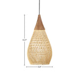 D-Bodhi Horn Rattan Framed Stylish Pendant