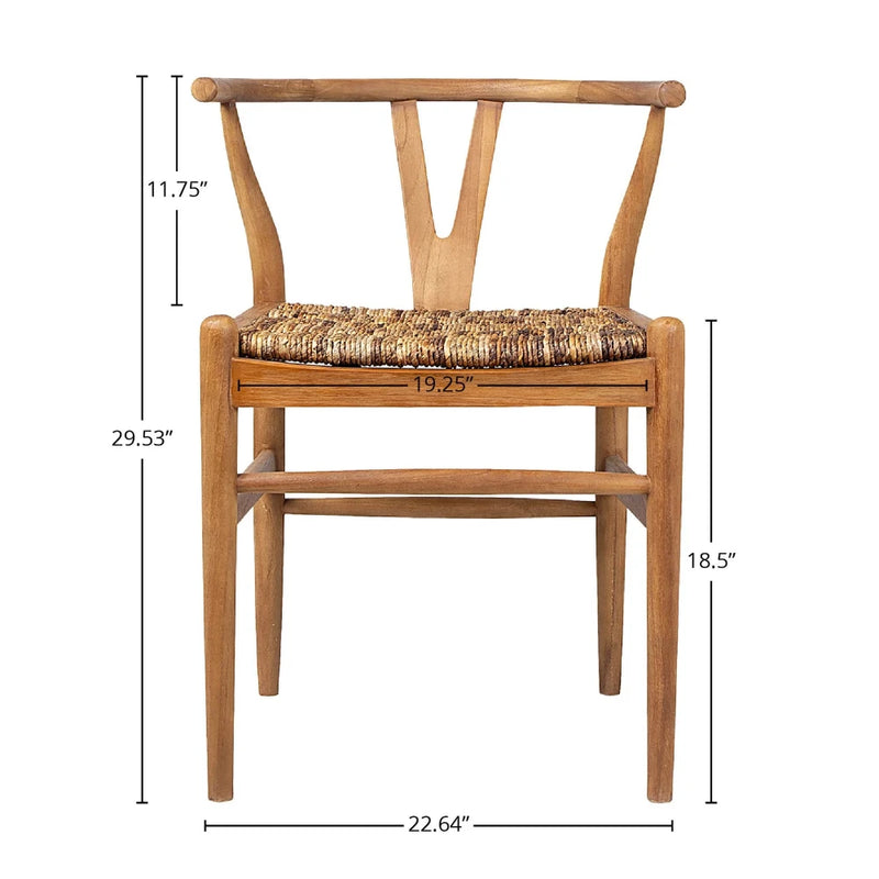 D-Bodhi Caterpillar Wood Seat Armless Twin Chair