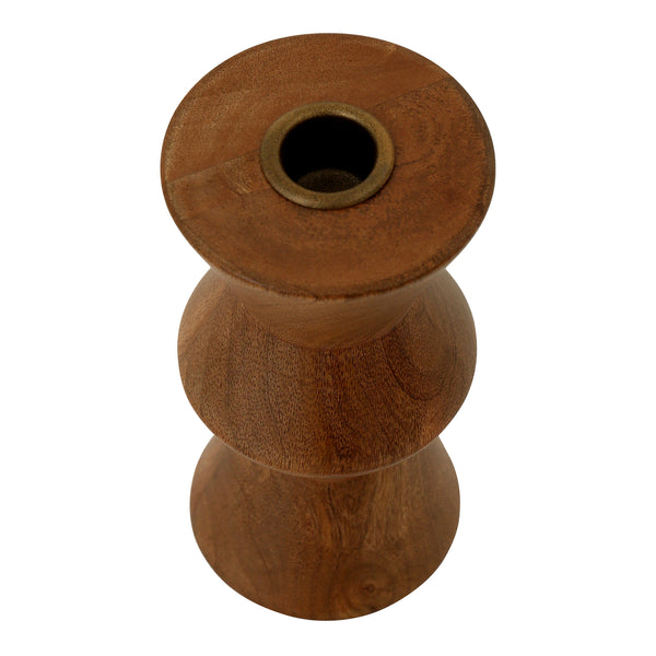 Sequence Natural Mango Wood Candle Holder