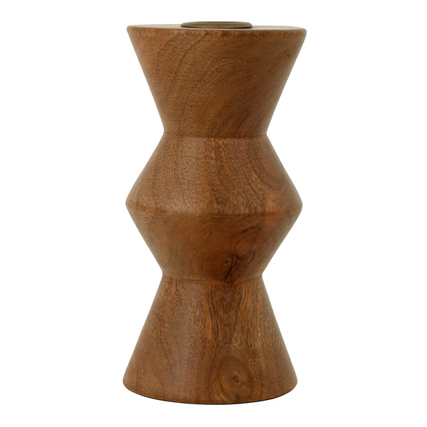 Sequence Natural Mango Wood Candle Holder