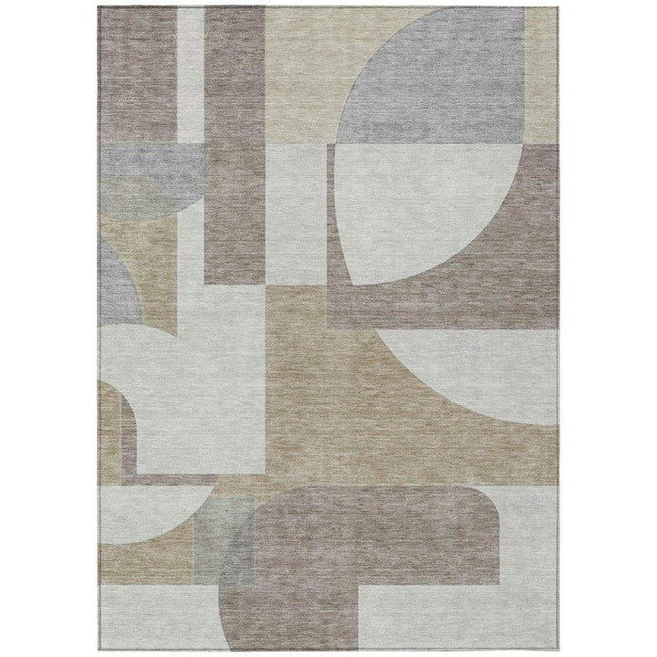 Daeel Brown Washable Indoor - Outdoor Rug - LOOMLAN - LOOMLAN Rugs - Outdoor Rugs