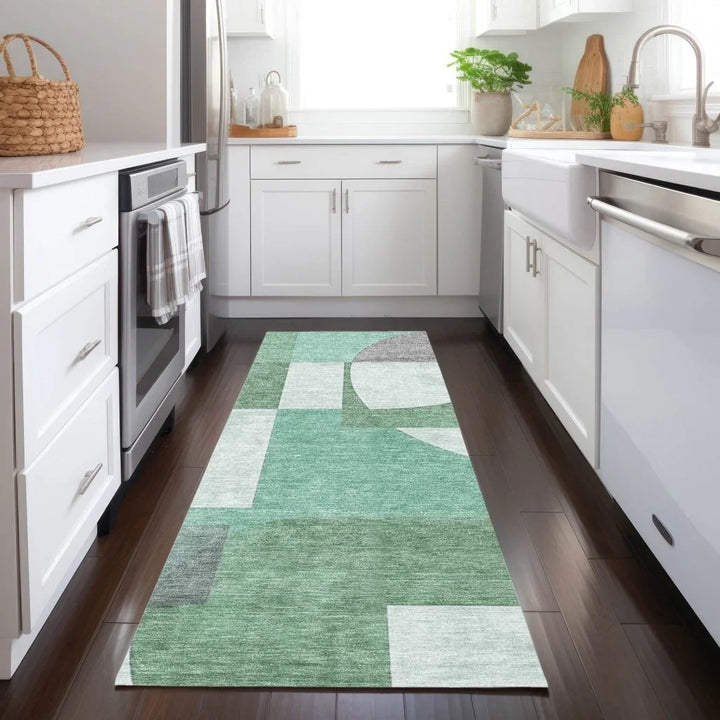Daeel Green Washable Indoor - Outdoor Rug - LOOMLAN - LOOMLAN Rugs - Outdoor Rugs