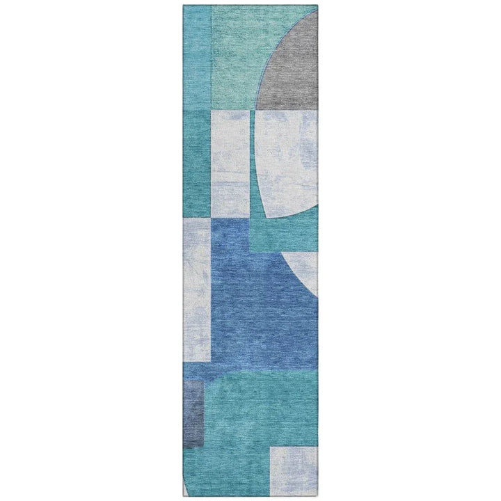 Daeel Teal Washable Indoor - Outdoor Rug - LOOMLAN - LOOMLAN Rugs - Outdoor Rugs