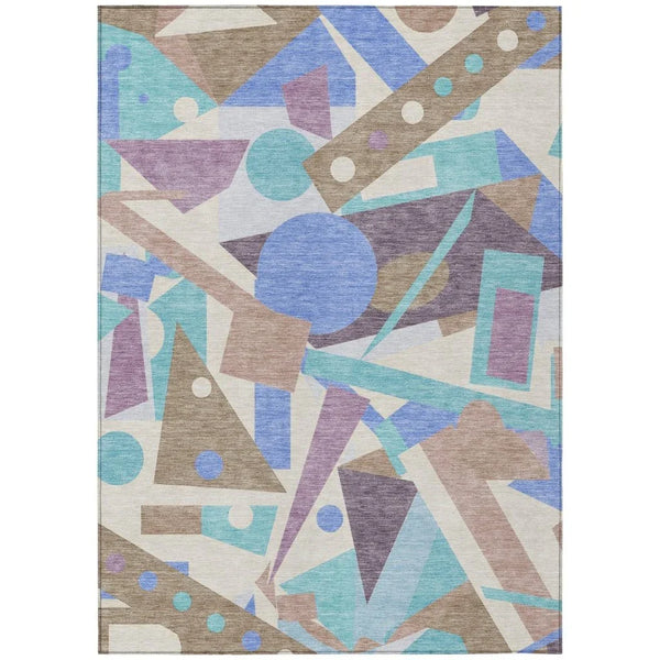 Daeir Brown Washable Indoor - Outdoor Rug - LOOMLAN - LOOMLAN Rugs - Outdoor Rugs