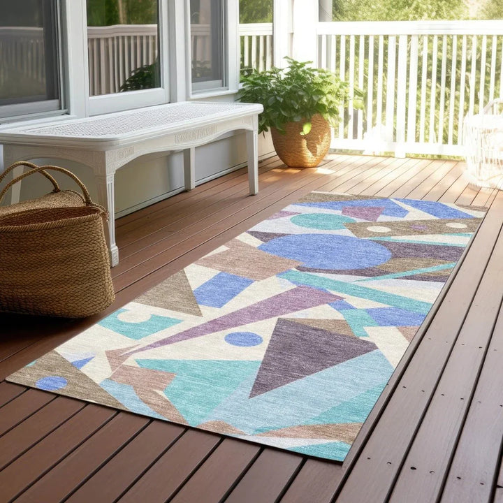 Daeir Brown Washable Indoor - Outdoor Rug - LOOMLAN - LOOMLAN Rugs - Outdoor Rugs