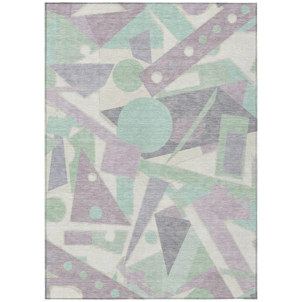 Daeir Lilac Washable Indoor - Outdoor Rug - LOOMLAN - LOOMLAN Rugs - Outdoor Rugs