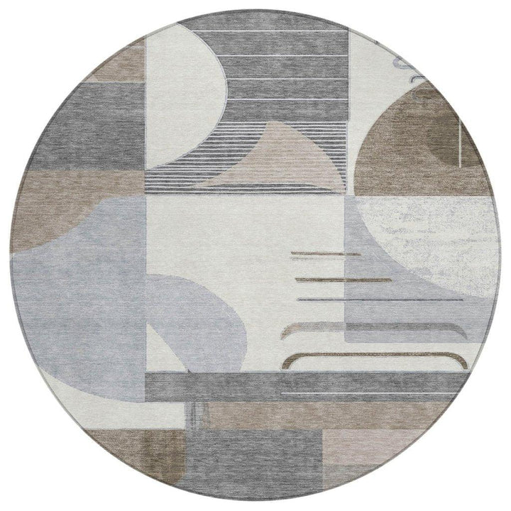 Daeira Brown Washable Indoor - Outdoor Rug - LOOMLAN - LOOMLAN Rugs - Outdoor Rugs