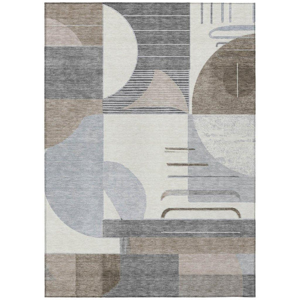 Daeira Brown Washable Indoor - Outdoor Rug - LOOMLAN - LOOMLAN Rugs - Outdoor Rugs