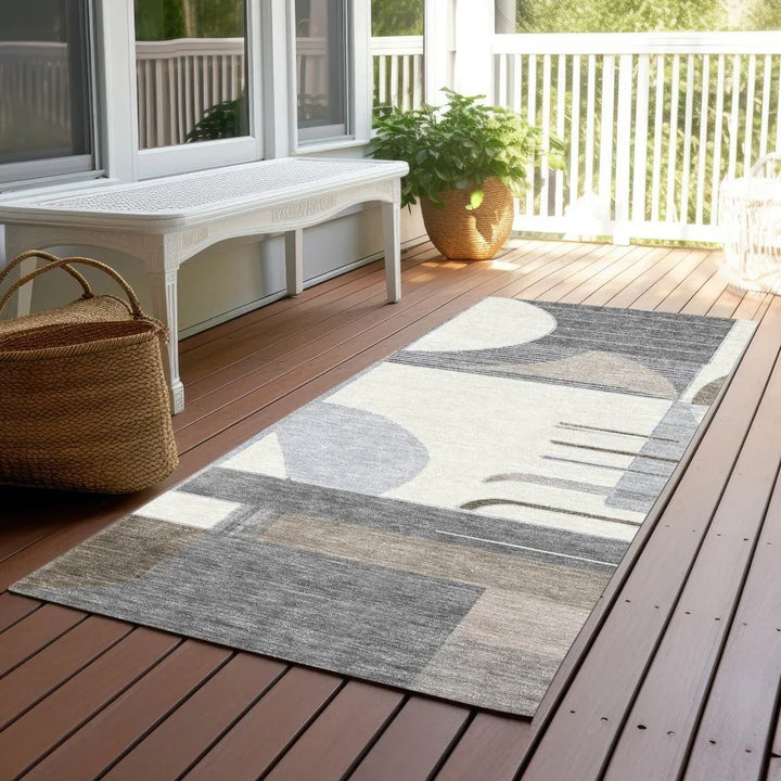 Daeira Brown Washable Indoor - Outdoor Rug - LOOMLAN - LOOMLAN Rugs - Outdoor Rugs