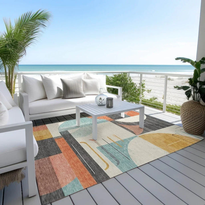 Daeira Gray Washable Indoor - Outdoor Rug - LOOMLAN - LOOMLAN Rugs - Outdoor Rugs
