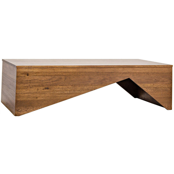 Daiki Wood Rectangle Coffee Table-Coffee Tables-Noir-LOOMLAN