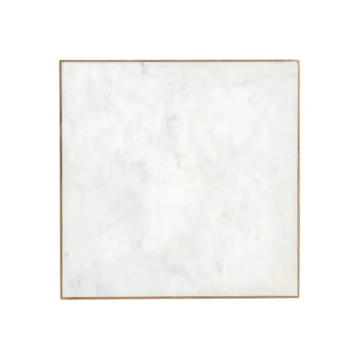 Daines White Marble Square End Table - LOOMLAN - SUNPAN - Side Tables