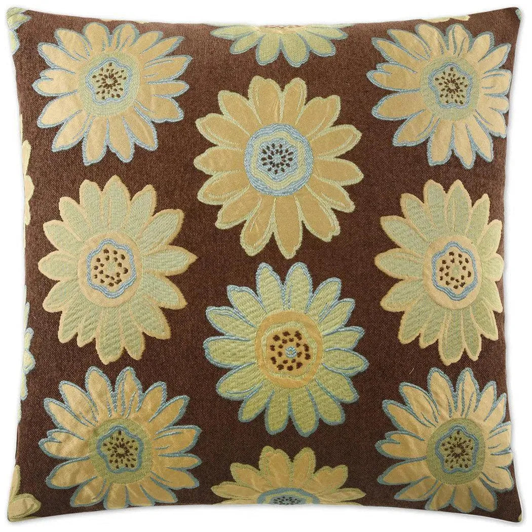 Daisy May Chocolate Brown Throw Pillow Insert