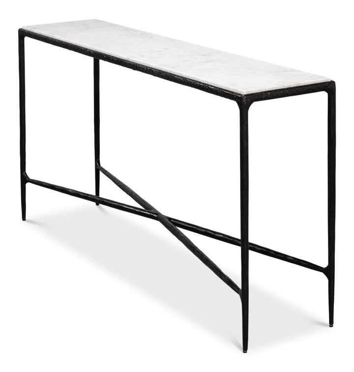 Dakor Marble Top Rectangular Console Table - LOOMLAN - Sarreid - Console Tables