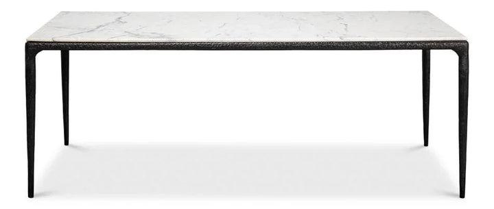 Dakor Marble Top Rectangular Dining Table-Dining Tables-Sarreid-LOOMLAN