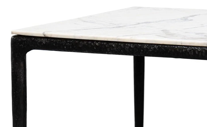 Dakor Marble Top Rectangular Dining Table-Dining Tables-Sarreid-LOOMLAN