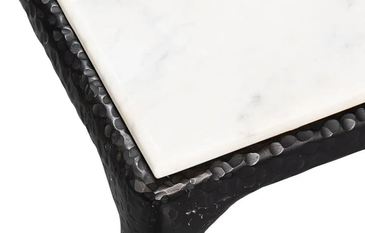 Dakor Marble Top Rectangular Dining Table-Dining Tables-Sarreid-LOOMLAN