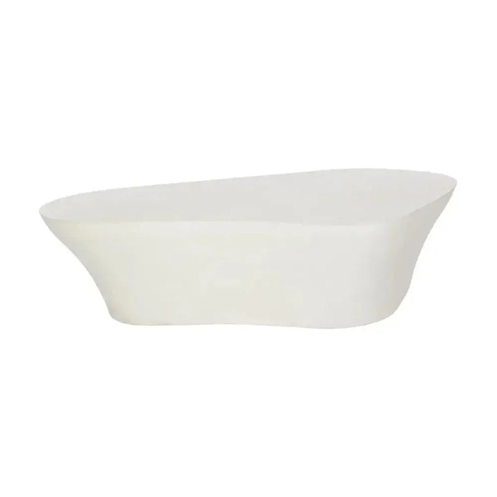 Dali White Outdoor Geometric Coffee Table-Outdoor Coffee Tables-SUNPAN-LOOMLAN