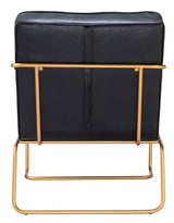 Dallas Accent Chair Vintage Black-Accent Chairs-Zuo Modern-LOOMLAN