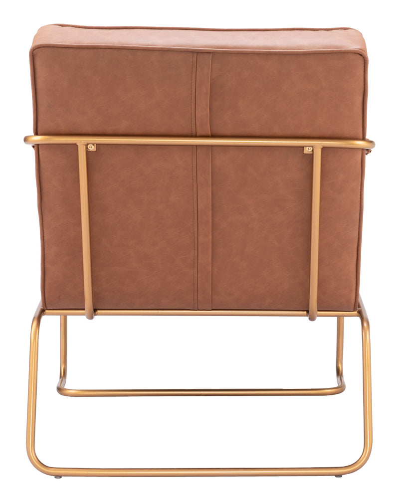 Dallas Accent Chair Vintage Brown-Accent Chairs-Zuo Modern-LOOMLAN