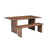 Dallas Wooden Backless Dining Bench-Dining Benches-LH Imports-LOOMLAN