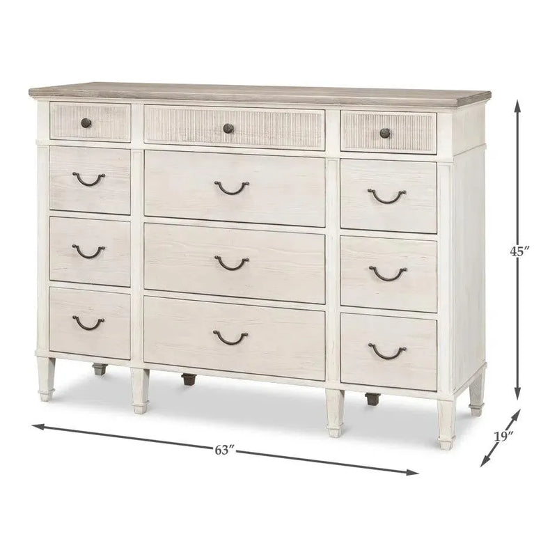 Dalmar Bungalow Two Tone White Dresser