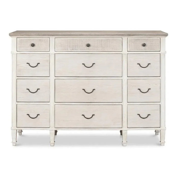 Dalmar Bungalow Two Tone White Dresser - LOOMLAN - Sarreid - Dressers