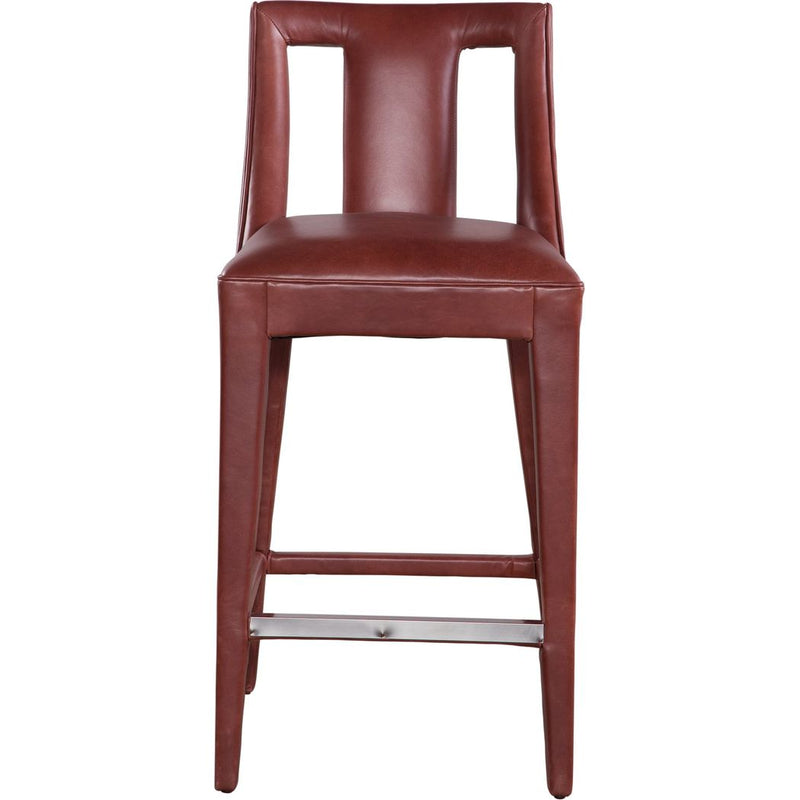 Dalton Leather Luxurious Design Barstool-Bar Stools-Olivia + Quinn-LOOMLAN