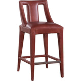 Dalton Leather Luxurious Design Barstool-Bar Stools-Olivia + Quinn-Zion Penny-LOOMLAN