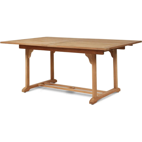 Dalton Rectangular Extandable Outdoor Dining Table-Outdoor Dining Tables-HiTeak-LOOMLAN