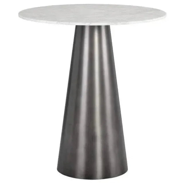 Damon Marble Top Steel Round Bar Table - LOOMLAN - SUNPAN - Bar Tables
