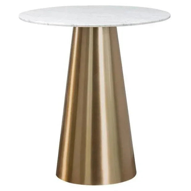 Damon Marble Top Steel Round Bar Table - LOOMLAN - SUNPAN - Bar Tables