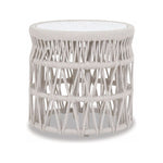 Dana Carrara Marble Top Outdoor End Table