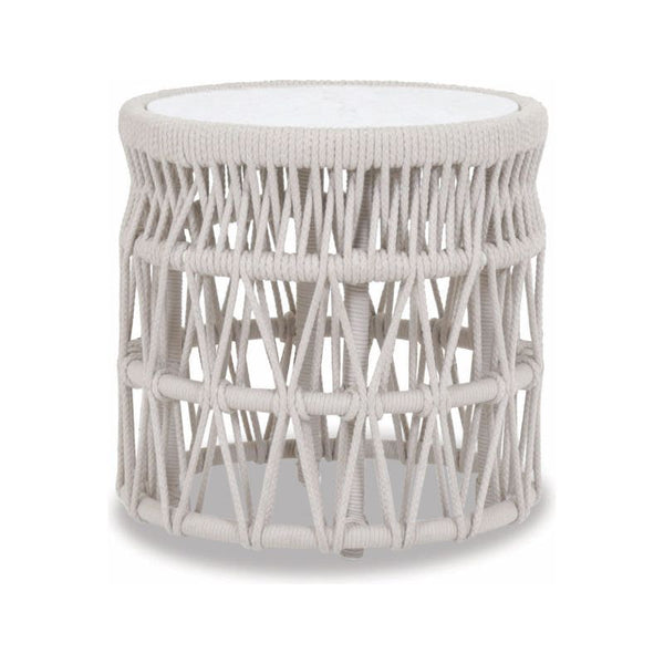 Dana Carrara Marble Top Outdoor End Table