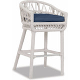 Dana Rope Weatherproof Outdoor Bar Stool-Outdoor Bar Stools-Sunset West-Spectrum Indigo-LOOMLAN